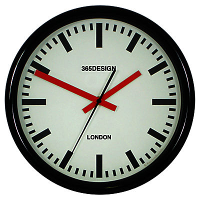 Lascelles Personalised Station Clock, 30cm, Black Black